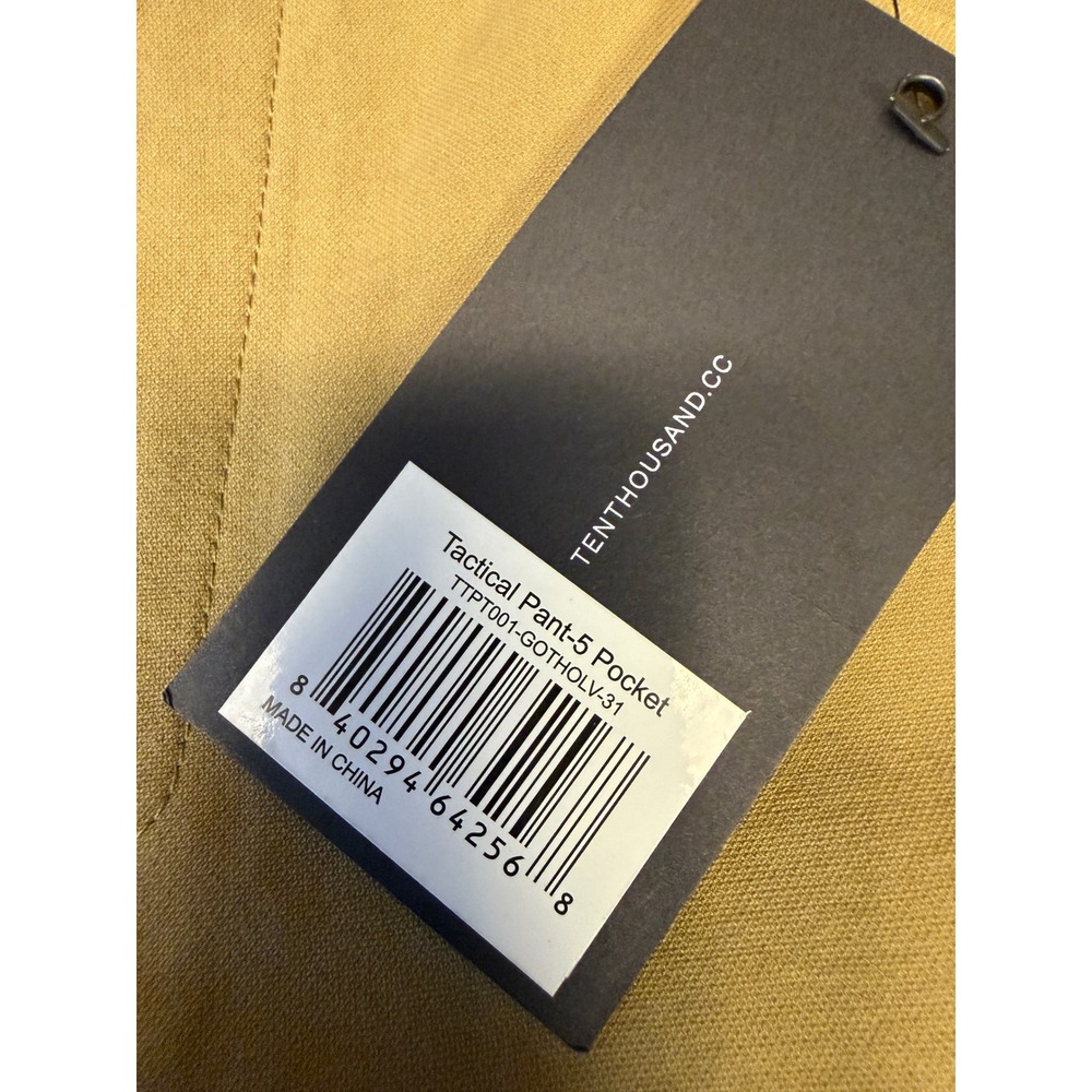 Ten Thousand Tactical Pant 5-Pocket Mens 31/30 Khaki Tan - Picture 2 of 7